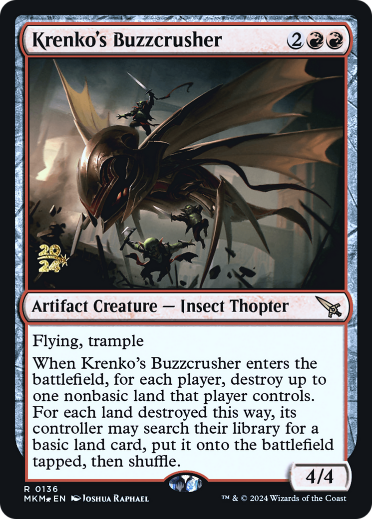 Krenko's Buzzcrusher [Murders at Karlov Manor Prerelease Promos] | GrognardGamesBatavia