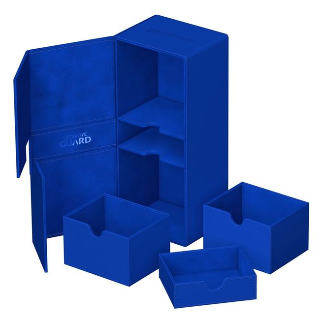 Twin Flip`n`Tray - Blue (Holds 266+) - Ultimate Guard Deck Boxes | GrognardGamesBatavia