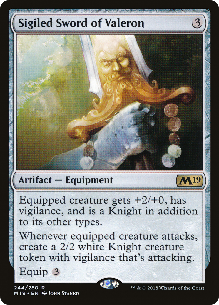 Sigiled Sword of Valeron [Core Set 2019] | GrognardGamesBatavia
