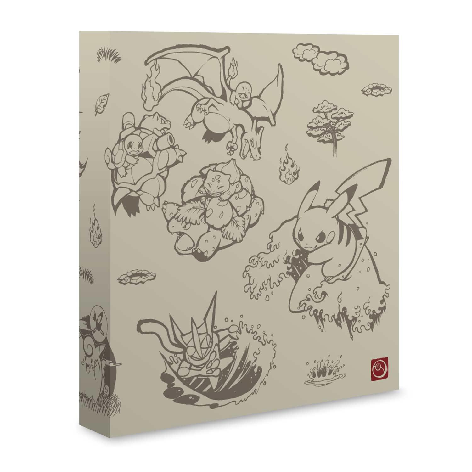 D-Ring Binder - Pikachu (Scroll Painting Style) | GrognardGamesBatavia