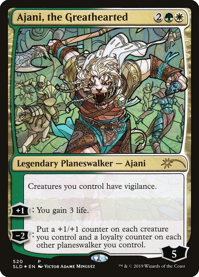 Ajani, the Greathearted (Stained Glass) [Secret Lair Drop Promos] | GrognardGamesBatavia