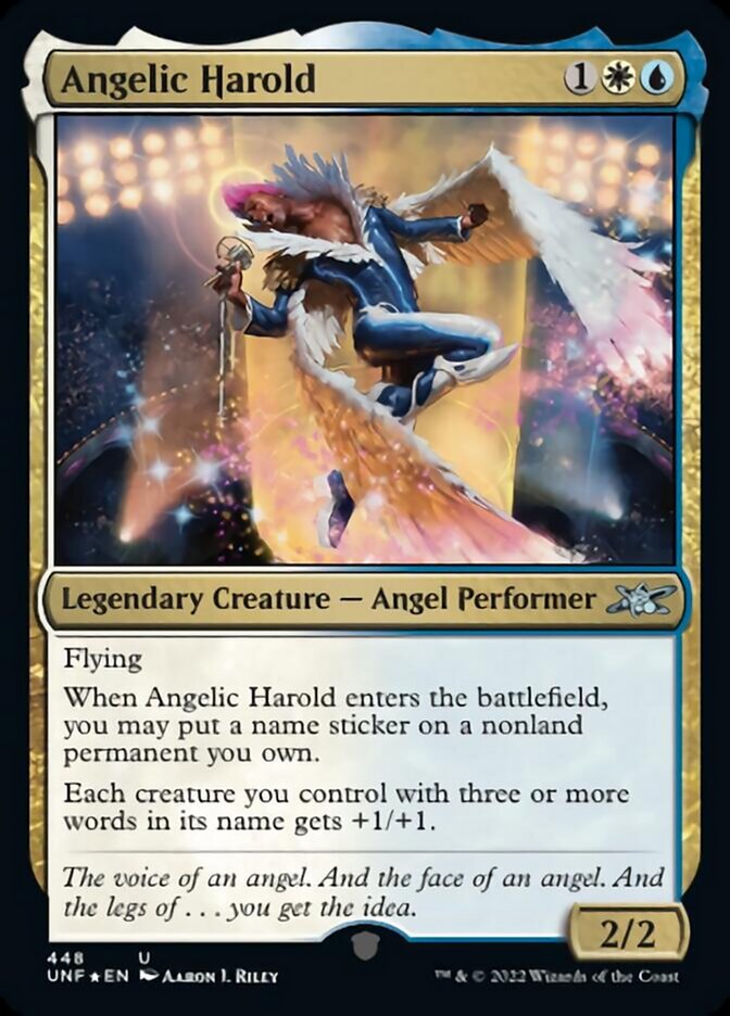 Angelic Harold (Galaxy Foil) [Unfinity] | GrognardGamesBatavia