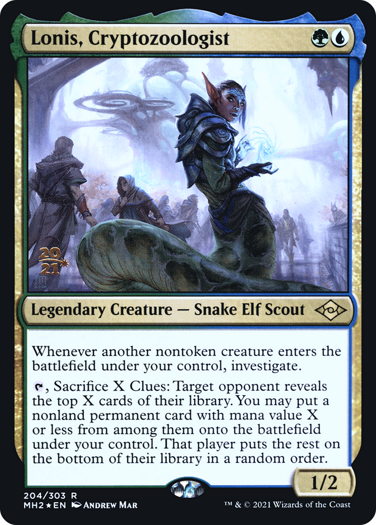 Lonis, Cryptozoologist [Modern Horizons 2 Prerelease Promos] | GrognardGamesBatavia