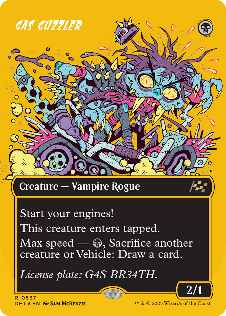 Gas Guzzler (Borderless) (First-Place Foil) [Aetherdrift] | GrognardGamesBatavia