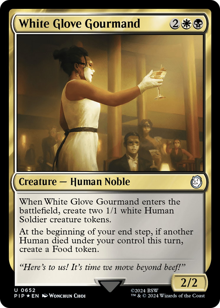 White Glove Gourmand (Surge Foil) [Fallout] | GrognardGamesBatavia