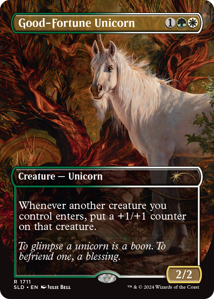 Good-Fortune Unicorn (Rainbow Foil) [Secret Lair Drop Series] | GrognardGamesBatavia