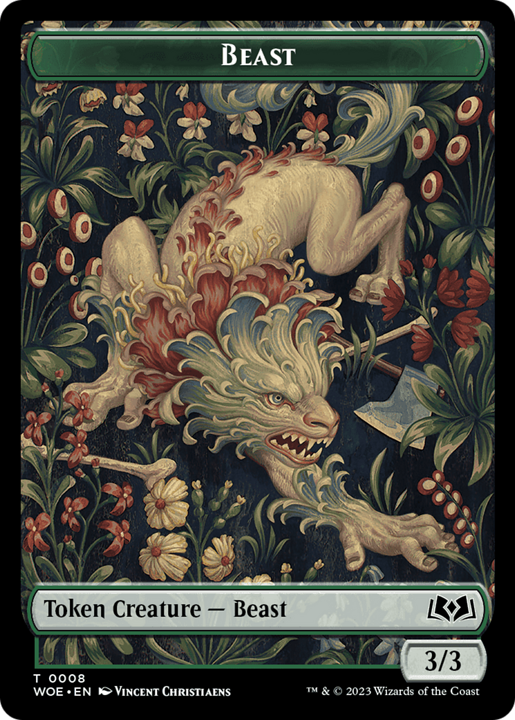 Beast // Food (0013) Double-Sided Token [Wilds of Eldraine Tokens] | GrognardGamesBatavia