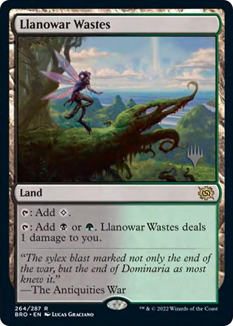 Llanowar Wastes (Promo Pack) [The Brothers' War Promos] | GrognardGamesBatavia