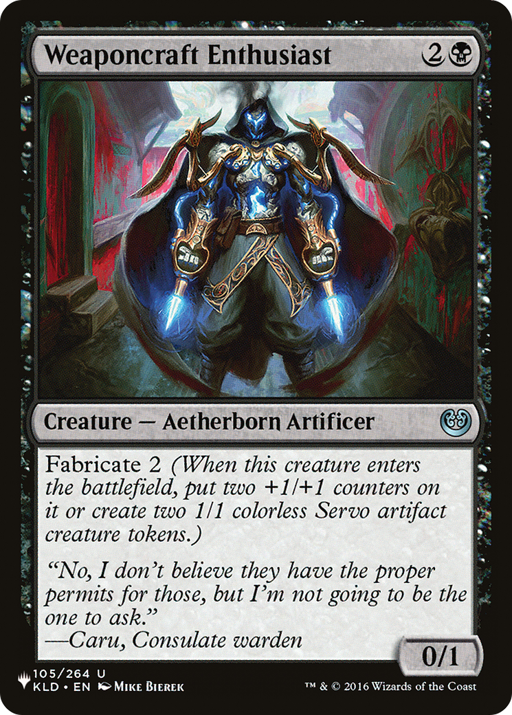 Weaponcraft Enthusiast [The List] | GrognardGamesBatavia