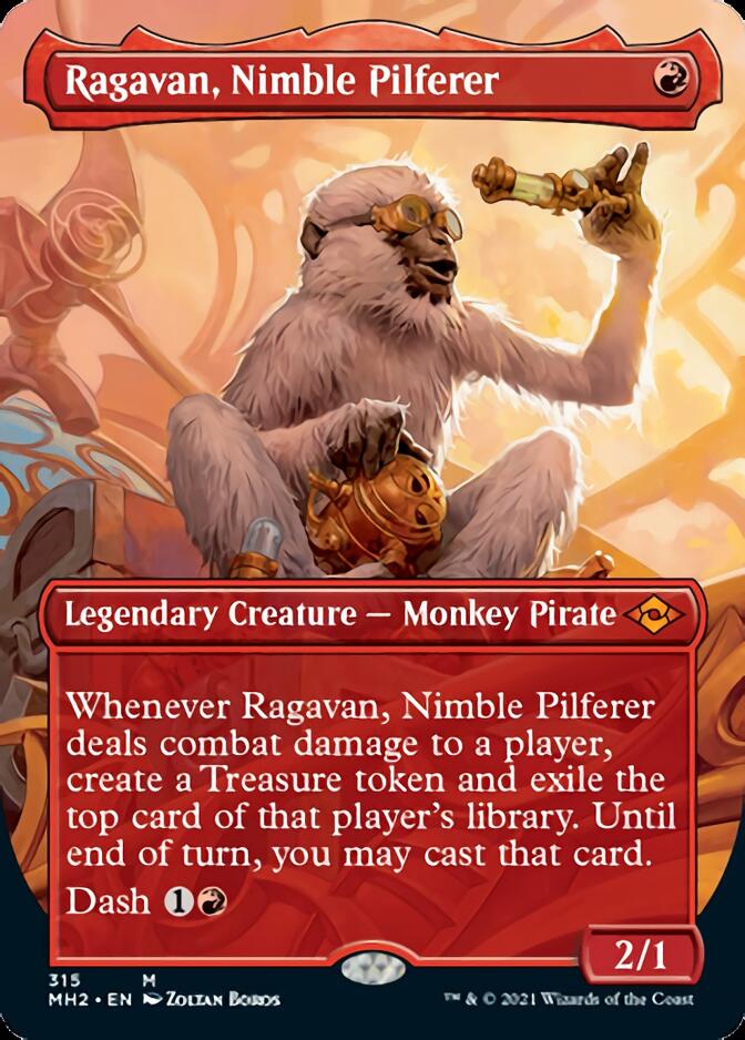 Ragavan, Nimble Pilferer (Borderless Alternate Art) [Modern Horizons 2] | GrognardGamesBatavia