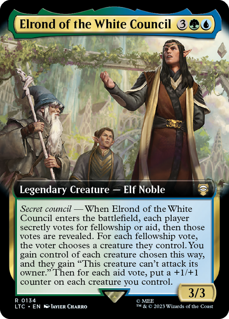 Elrond of the White Council (Extended Art) [The Lord of the Rings: Tales of Middle-Earth Commander] | GrognardGamesBatavia