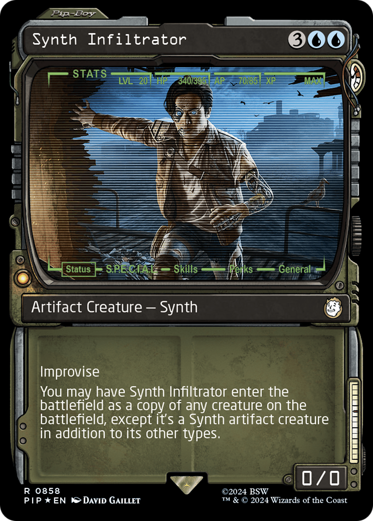 Synth Infiltrator (Showcase) (Surge Foil) [Fallout] | GrognardGamesBatavia