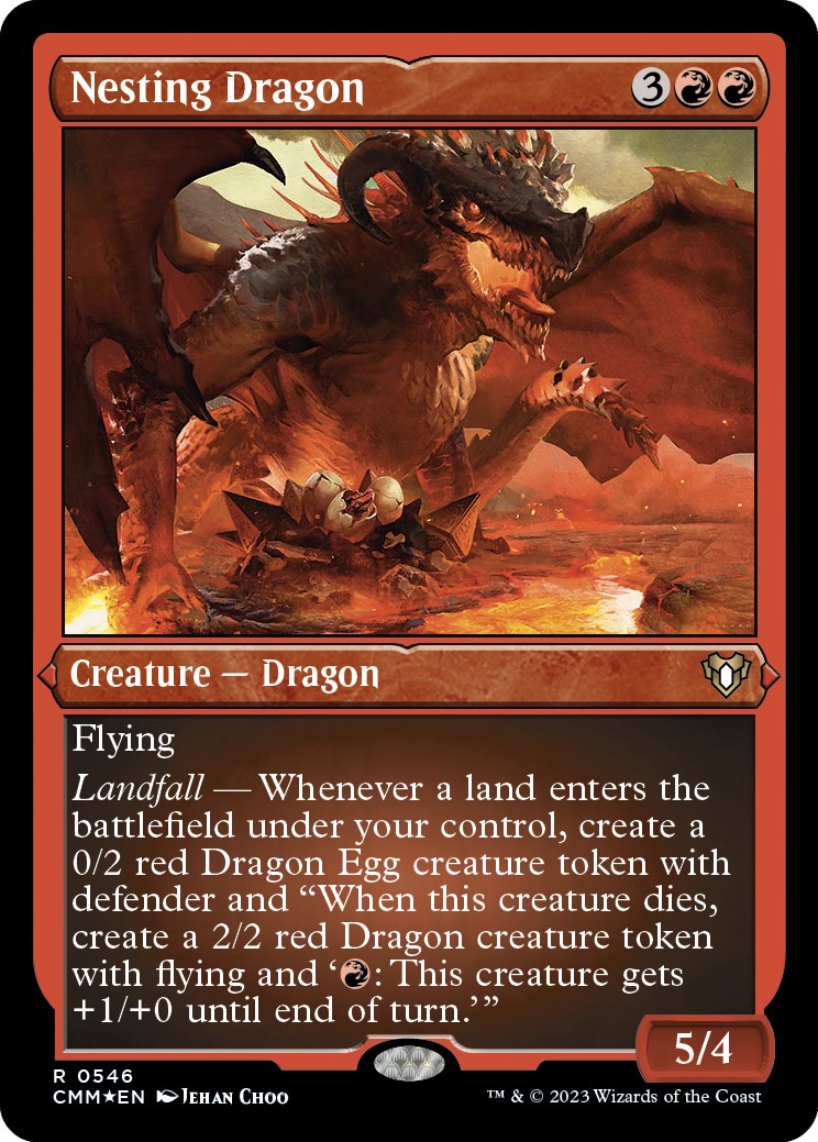 Nesting Dragon (Foil Etched) [Commander Masters] | GrognardGamesBatavia