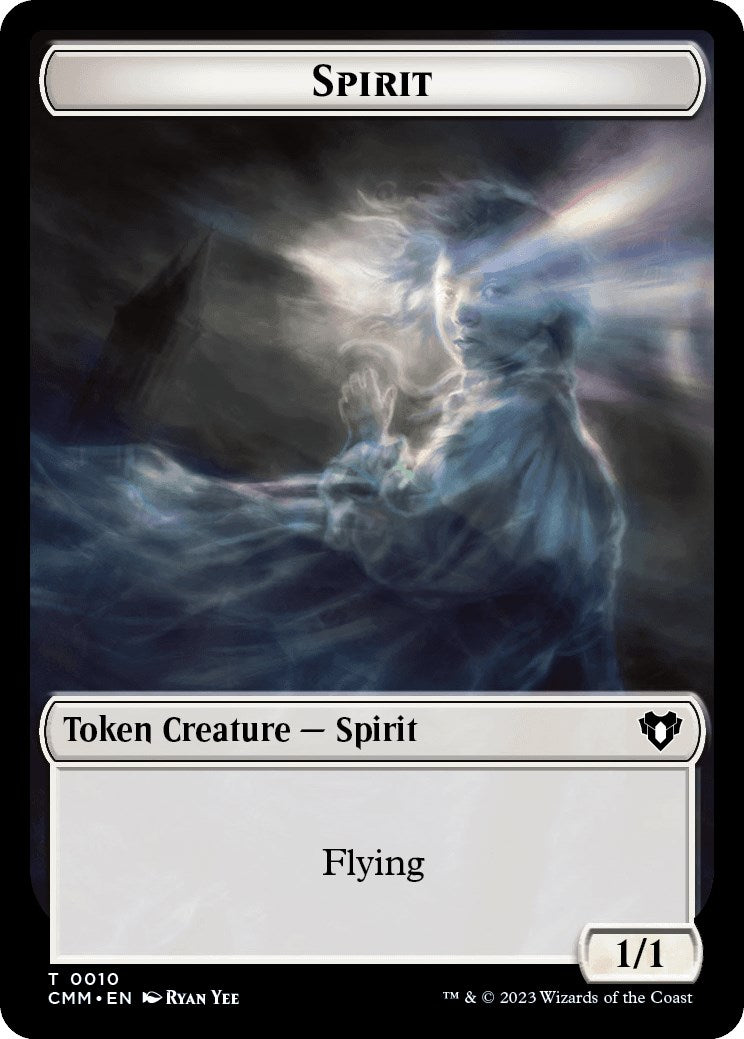 Spirit (0010) // Drake Double-Sided Token [Commander Masters Tokens] | GrognardGamesBatavia