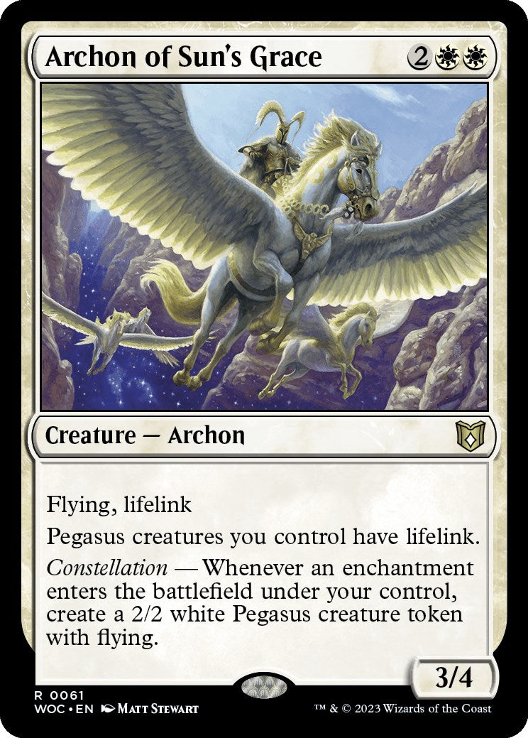 Archon of Sun's Grace [Wilds of Eldraine Commander] | GrognardGamesBatavia