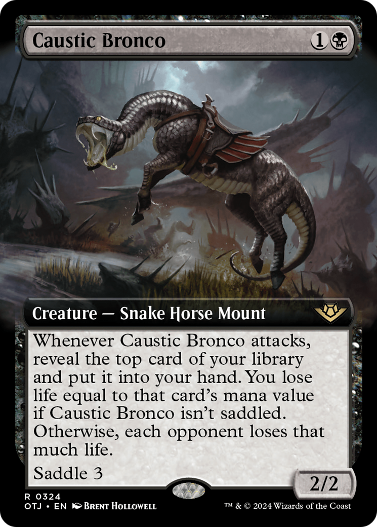 Caustic Bronco (Extended Art) [Outlaws of Thunder Junction] | GrognardGamesBatavia