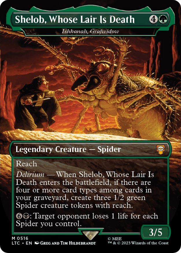 Shelob, Whose Lair Is Death - Ishkanah, Grafwidow (Borderless) [The Lord of the Rings: Tales of Middle-Earth Commander] | GrognardGamesBatavia