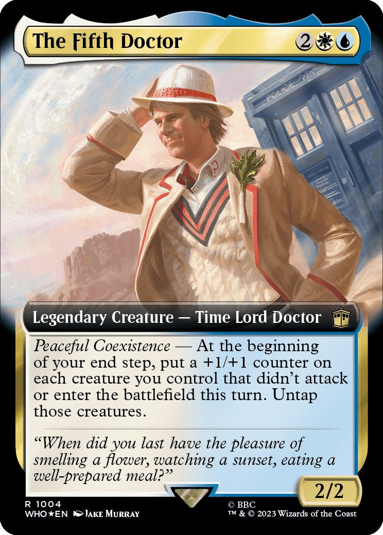 The Fifth Doctor (Extended Art) (Surge Foil) [Doctor Who] | GrognardGamesBatavia