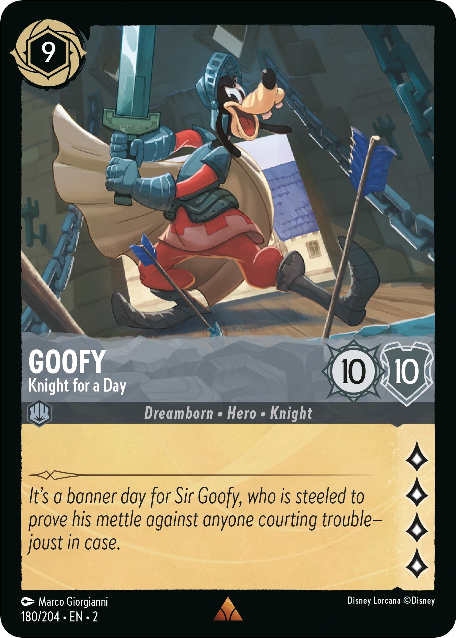 Goofy - Knight for a Day (180/204) [Rise of the Floodborn] | GrognardGamesBatavia