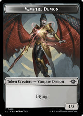 Vampire // Vampire Demon Double-Sided Token [The Lost Caverns of Ixalan Tokens] | GrognardGamesBatavia