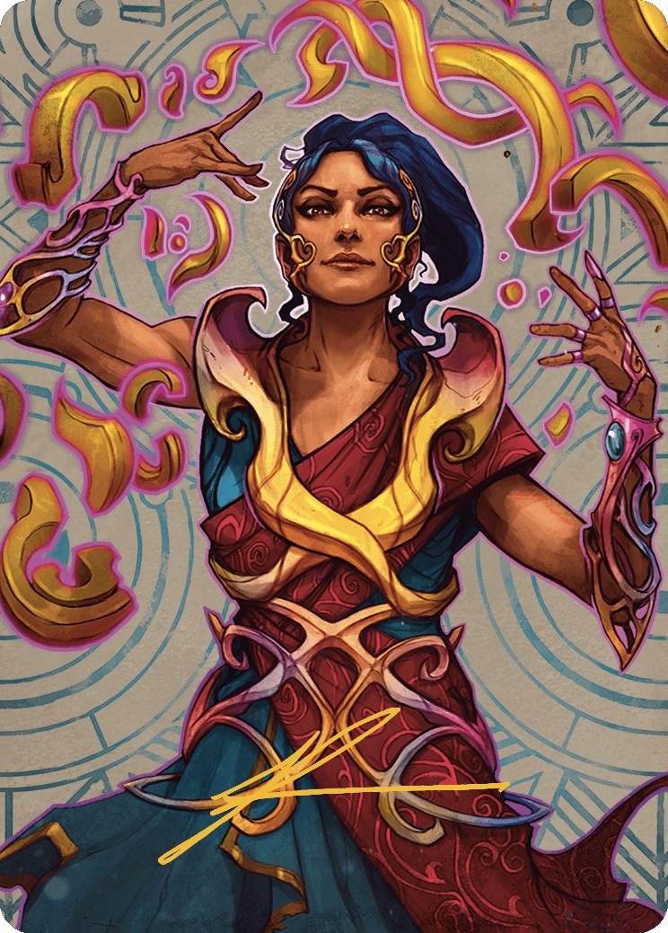 Saheeli, the Sun's Brilliance Art Card (Gold-Stamped Signature) [The Lost Caverns of Ixalan Art Series] | GrognardGamesBatavia