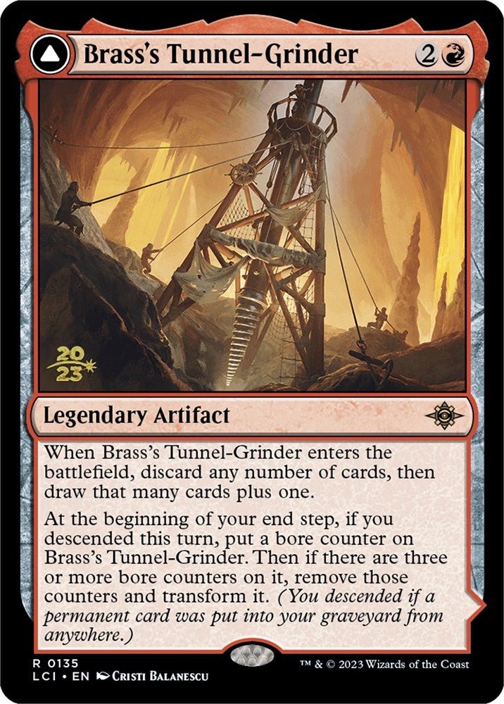 Brass's Tunnel-Grinder // Tecutlan, the Searing Rift [The Lost Caverns of Ixalan Prerelease Cards] | GrognardGamesBatavia