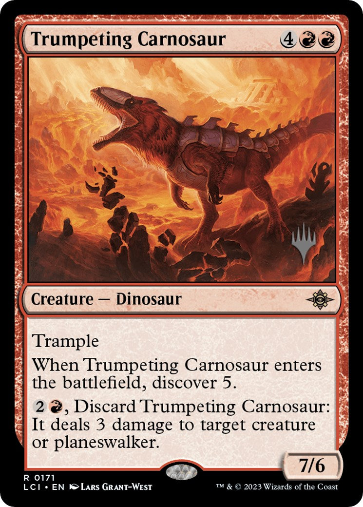 Trumpeting Carnosaur (Promo Pack) [The Lost Caverns of Ixalan Promos] | GrognardGamesBatavia