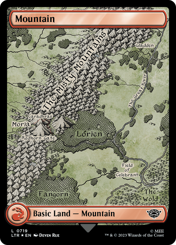 Mountain (719) (Surge Foil) [The Lord of the Rings: Tales of Middle-Earth] | GrognardGamesBatavia