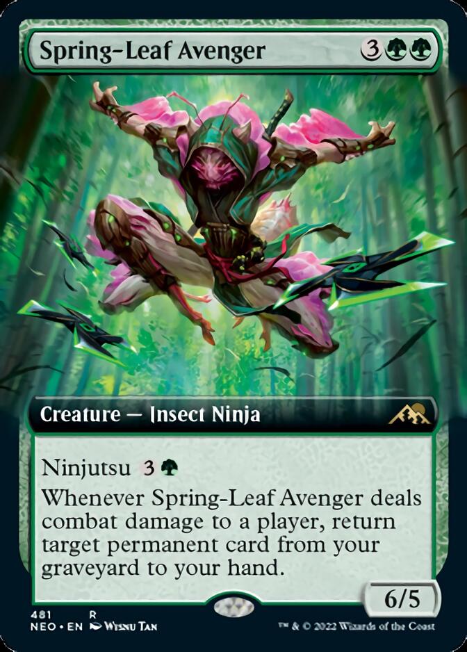 Spring-Leaf Avenger (Extended Art) [Kamigawa: Neon Dynasty] | GrognardGamesBatavia