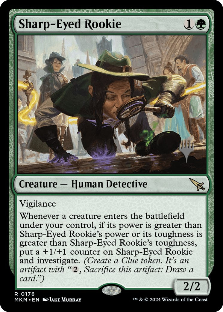 Sharp-Eyed Rookie (Promo Pack) [Murders at Karlov Manor Promos] | GrognardGamesBatavia