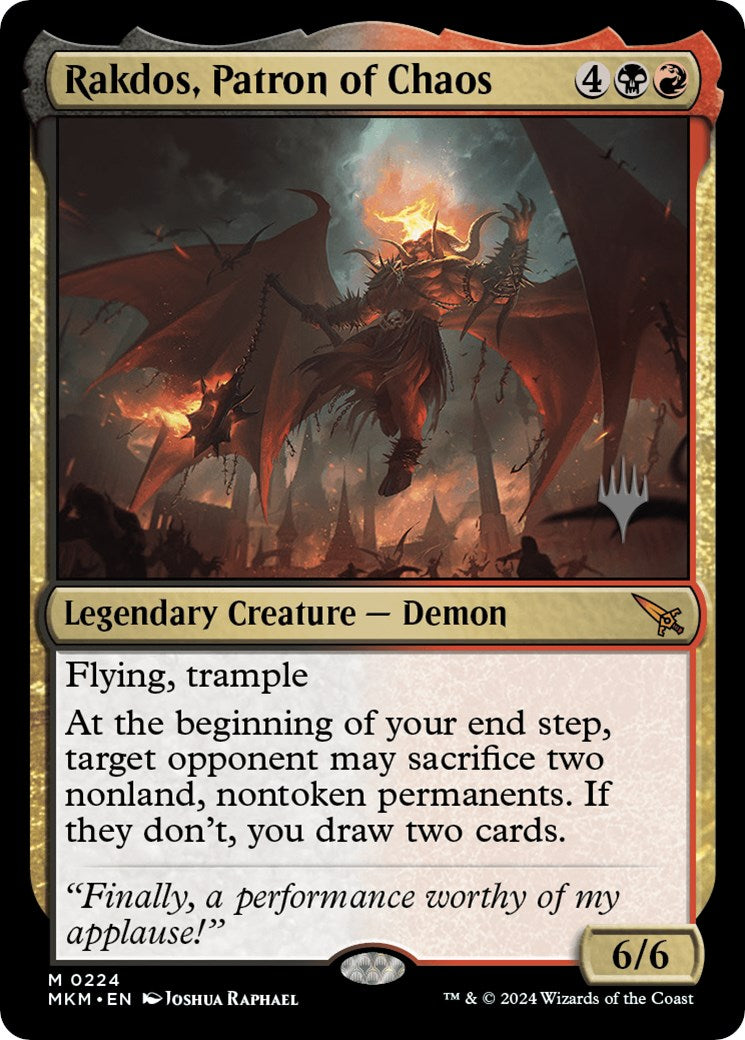 Rakdos, Patron of Chaos (Promo Pack) [Murders at Karlov Manor Promos] | GrognardGamesBatavia