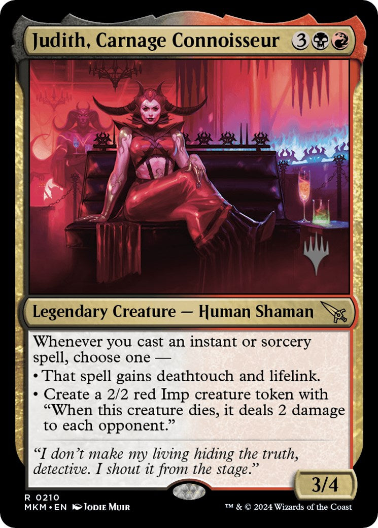 Judith, Carnage Connoisseur (Promo Pack) [Murders at Karlov Manor Promos] | GrognardGamesBatavia