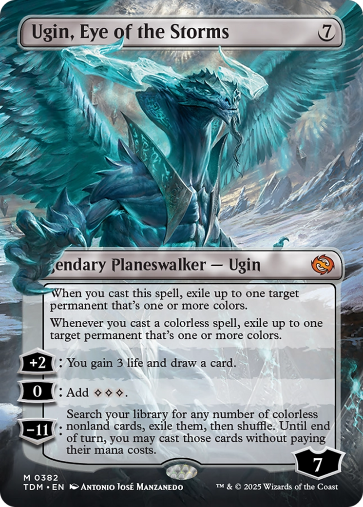 Ugin, Eye of the Storms (Borderless) [Tarkir: Dragonstorm] | GrognardGamesBatavia
