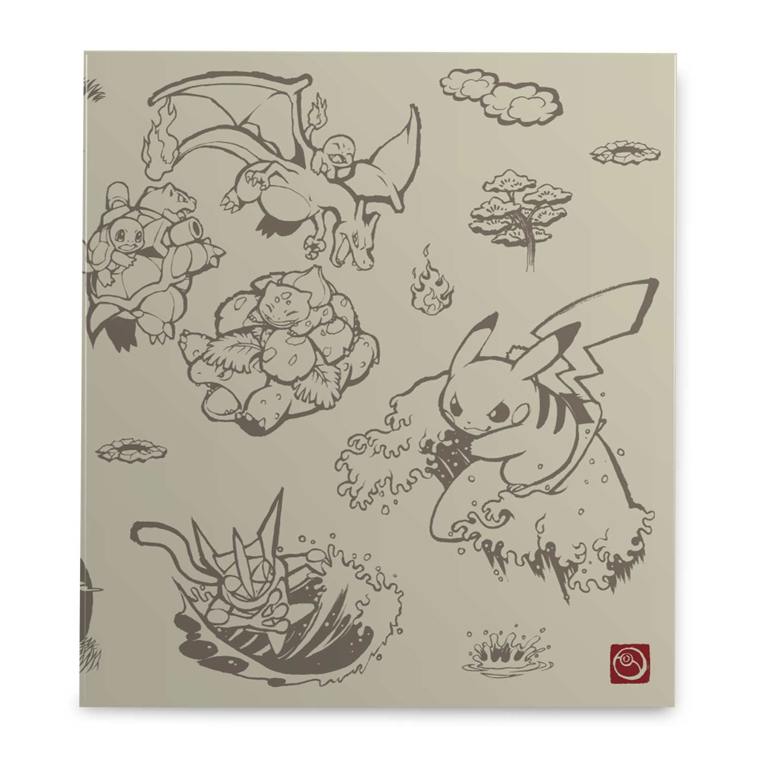 D-Ring Binder - Pikachu (Scroll Painting Style) | GrognardGamesBatavia