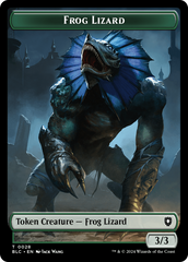 Storm Crow // Frog Lizard Double-Sided Token [Bloomburrow Commander Tokens] | GrognardGamesBatavia