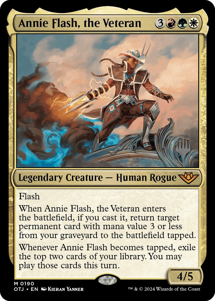 Annie Flash, the Veteran (Promo Pack) [Outlaws of Thunder Junction Promos] | GrognardGamesBatavia