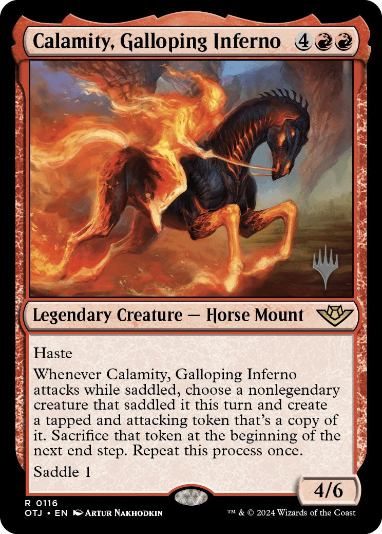 Calamity, Galloping Inferno (Promo Pack) [Outlaws of Thunder Junction Promos] | GrognardGamesBatavia