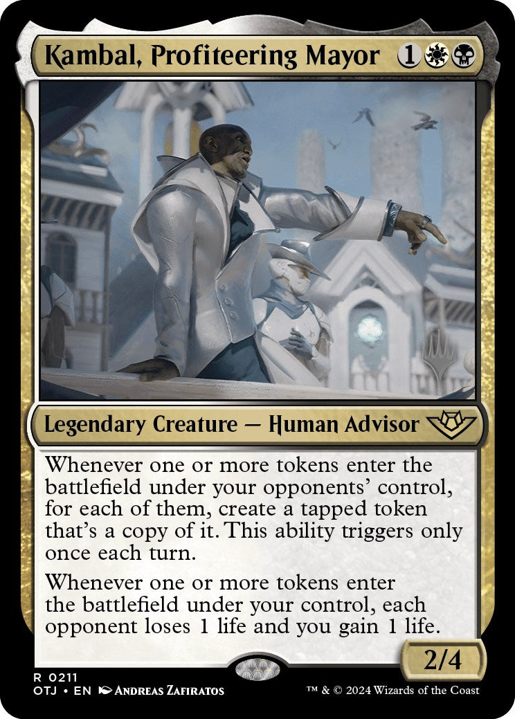 Kambal, Profiteering Mayor (Promo Pack) [Outlaws of Thunder Junction Promos] | GrognardGamesBatavia