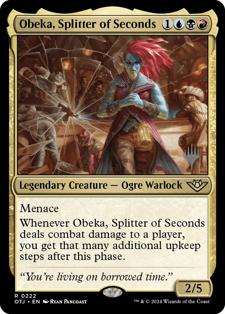 Obeka, Splitter of Seconds (Promo Pack) [Outlaws of Thunder Junction Promos] | GrognardGamesBatavia