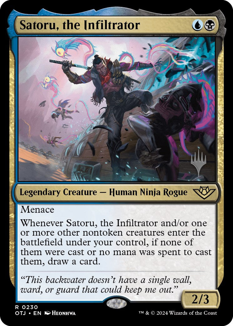 Satoru, the Infiltrator (Promo Pack) [Outlaws of Thunder Junction Promos] | GrognardGamesBatavia