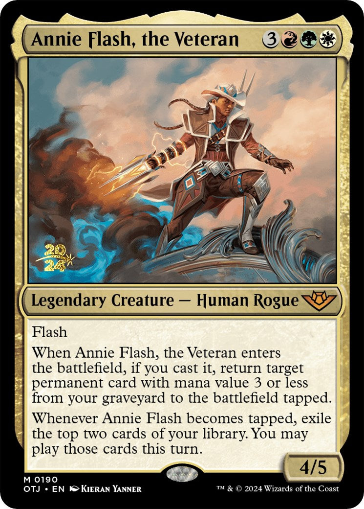 Annie Flash, the Veteran [Outlaws of Thunder Junction Prerelease Promos] | GrognardGamesBatavia