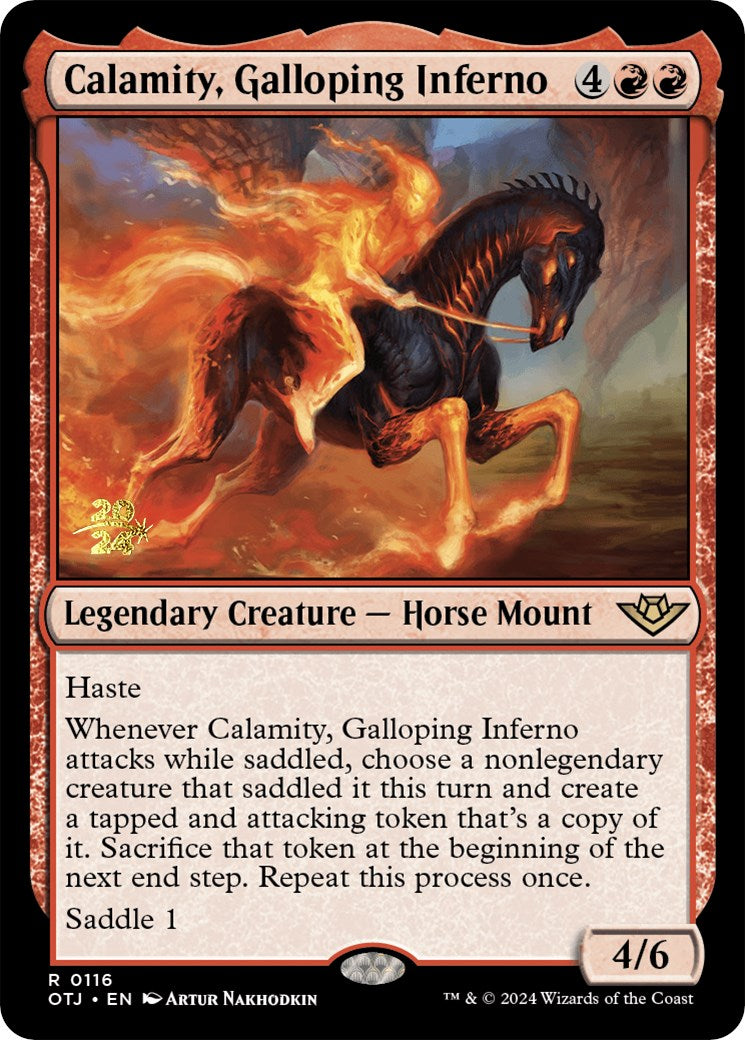 Calamity, Galloping Inferno [Outlaws of Thunder Junction Prerelease Promos] | GrognardGamesBatavia