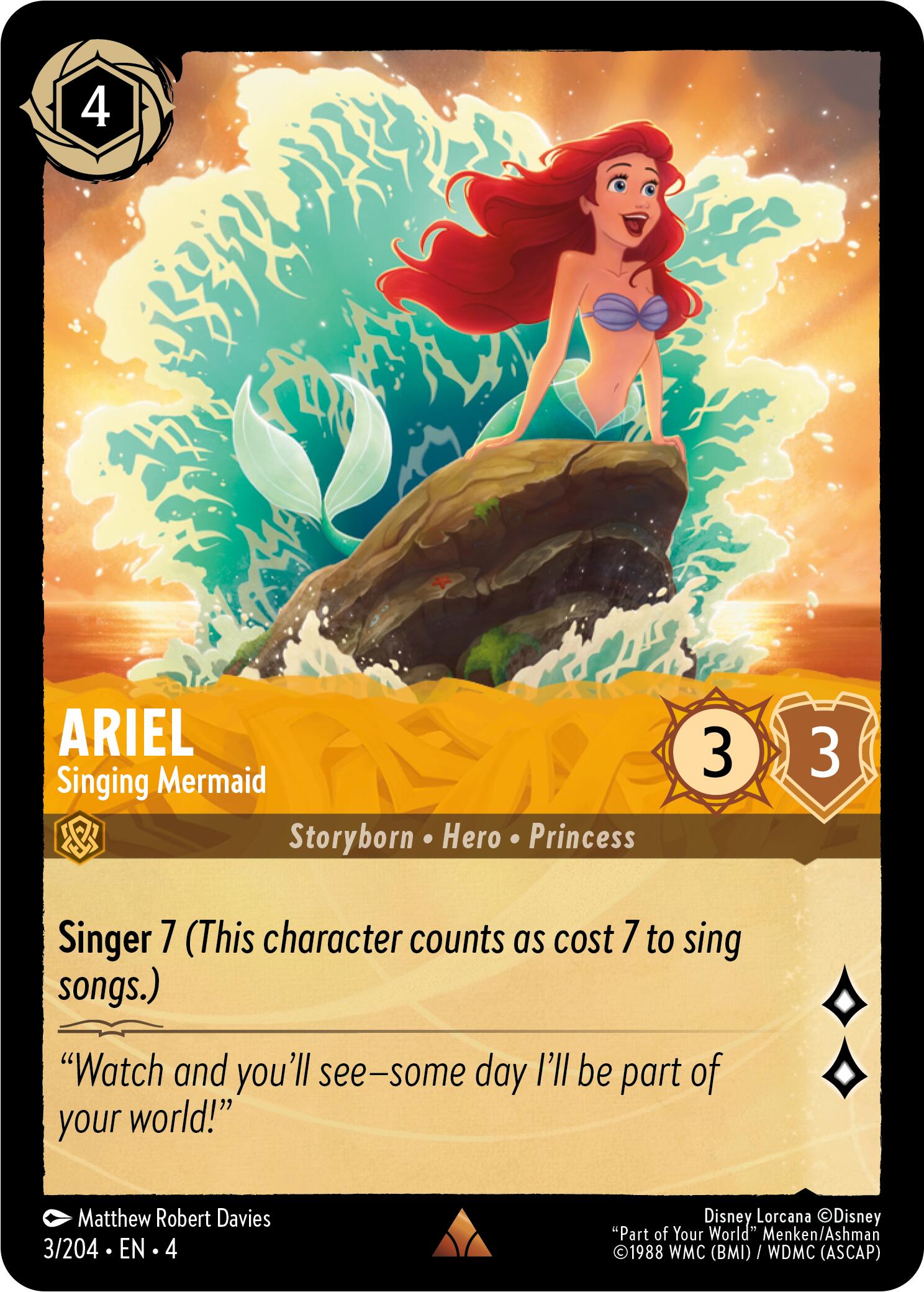 Ariel - Singing Mermaid (3/204) [Ursula's Return] | GrognardGamesBatavia