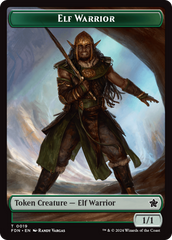 Emblem - Vivien Reid // Elf Warrior Double-Sided Token [Foundations Tokens] | GrognardGamesBatavia