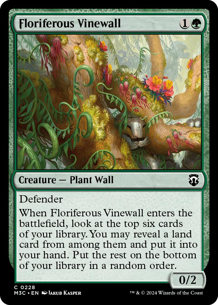 Floriferous Vinewall [Modern Horizons 3 Commander] | GrognardGamesBatavia