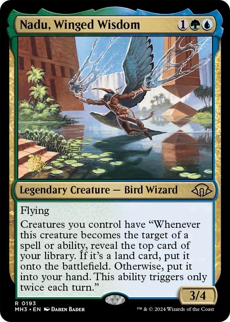 Nadu, Winged Wisdom [Modern Horizons 3 Prerelease Promos] | GrognardGamesBatavia