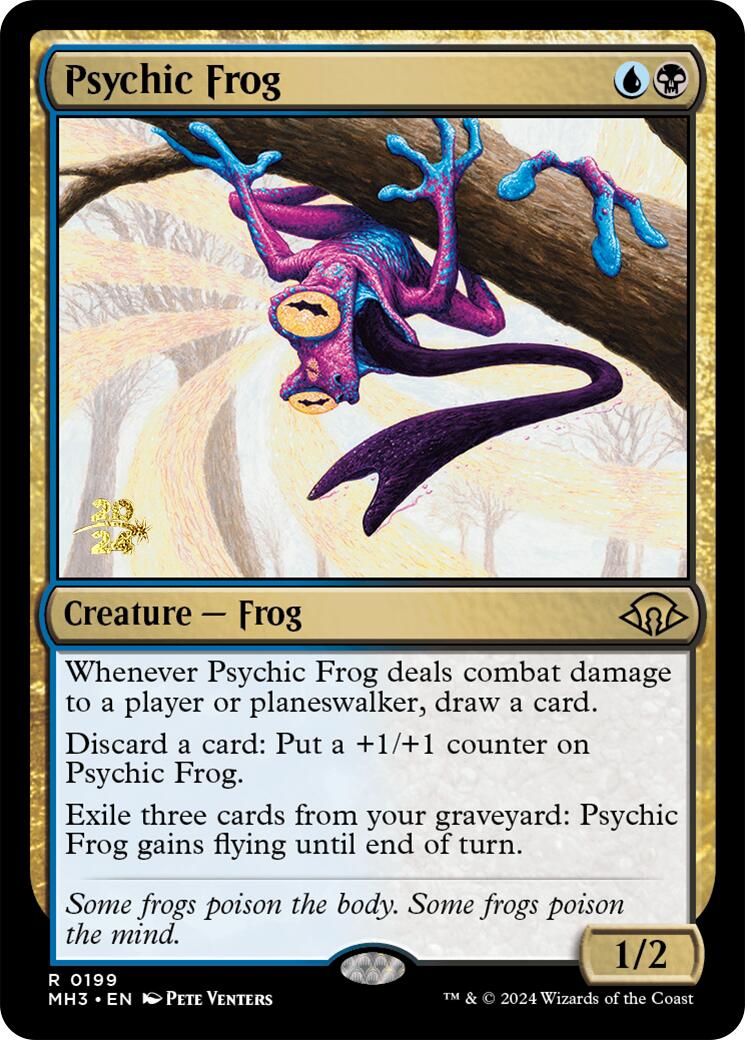 Psychic Frog [Modern Horizons 3 Prerelease Promos] | GrognardGamesBatavia