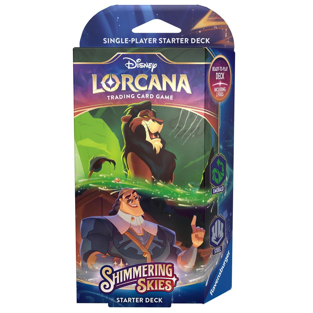 Disney Lorcana TCG: Shimmering Skies Starter Deck - Emerald & Steel | GrognardGamesBatavia