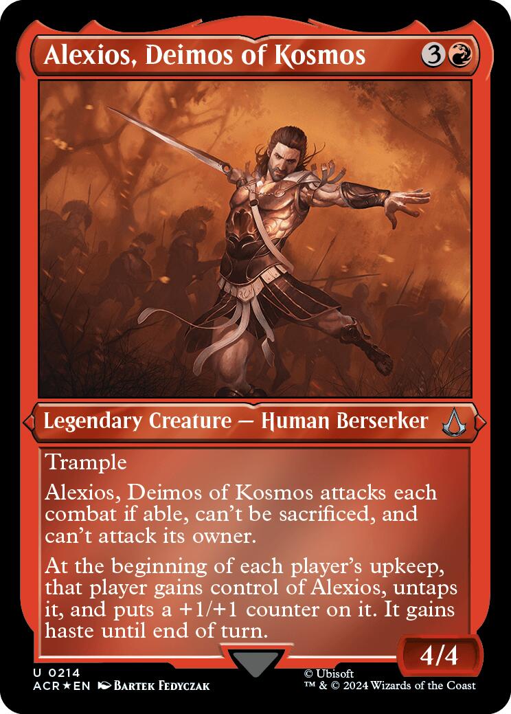 Alexios, Deimos of Kosmos (Foil Etched) [Assassin's Creed] | GrognardGamesBatavia