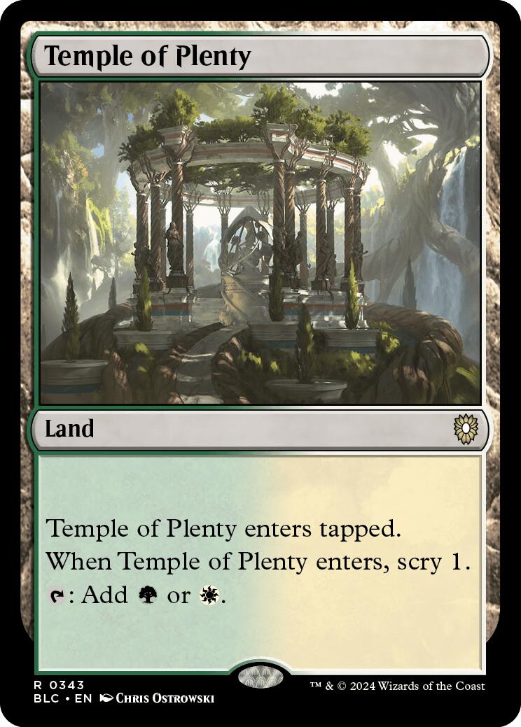 Temple of Plenty [Bloomburrow Commander] | GrognardGamesBatavia